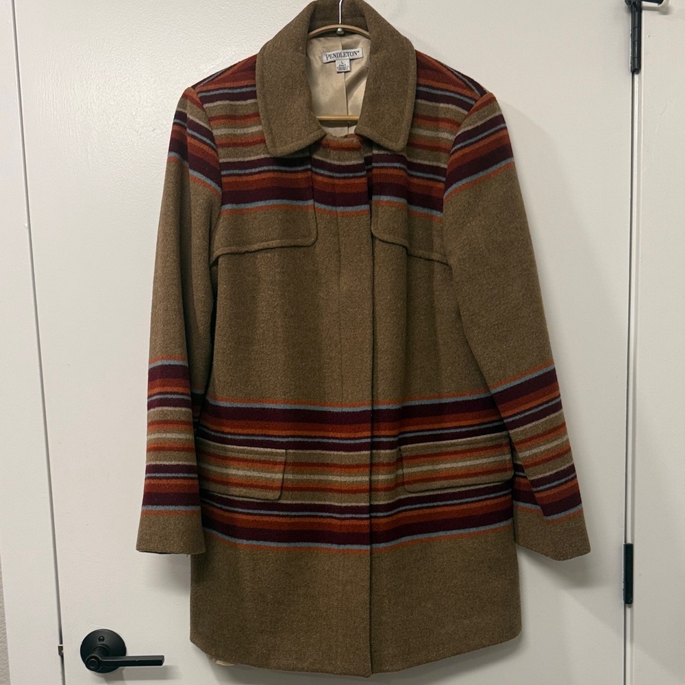 Pendleton Women's Multicolor Striped Trench Coat